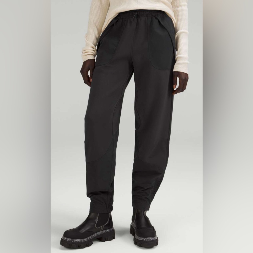 Lululemon Effortless Mid-Rise Pants Softstreme Glyde Black sz6
